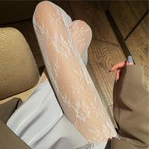  Flower net socks white lace socks Lolita socks female lolita butterfly pantyhose fishnet socks letter stockings