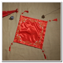 2017 New red hijab double-layer satin embroidery ring flower copper coin Sui Par Chinese headscarf dowry Xiuhe
