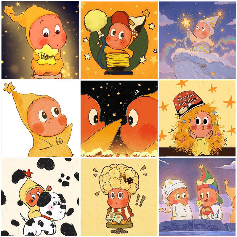 星星人数字油画DIY-星星人数字油画DIY促销价格、星星人数字油画DIY品牌