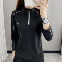 Large size slim quick clothes women running breathable stand collar long sleeve T-shirt sports mountaineering clothes outdoor hiking fitness clothes