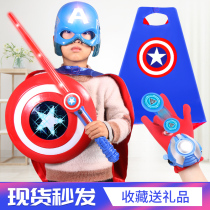 New Year gift Captain America shield toy sword shield plate round shield Boy child plastic sword glowing dress up