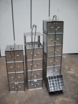 Liquid nitrogen tank accessories stainless steel basket freeze storage tube hanger square drawer 125 grid 5 layers