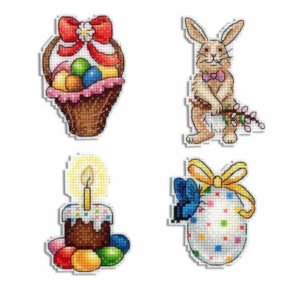 (Zhang Xiao cool) cross-stitch DMC R line from the kit plastic plate refrigerator paste Easter