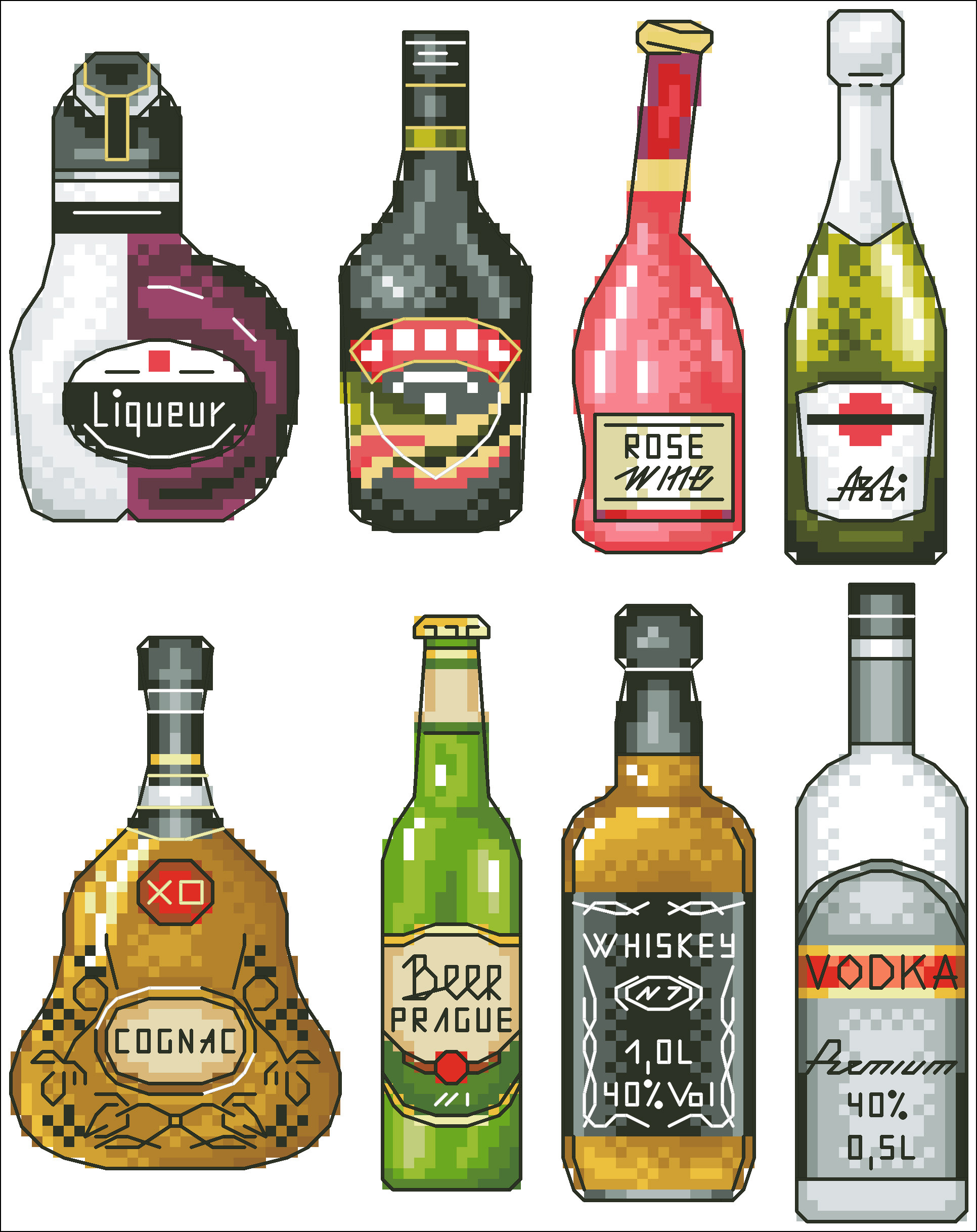 (Zhang Xiao cool) cross-stitch DMC R line from the kit plastic plate refrigerator paste wine