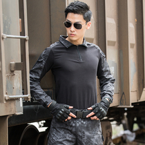 Outdoor frogman military fan costume camouflage jacket slim stretch tactical work frog suit men and women long sleeve T-shirt