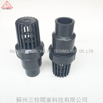 PVC ball-type ball-core bottom valve UPVC single-by-order bottom valve Water pump live single-direction bottom valve DN15-DN150