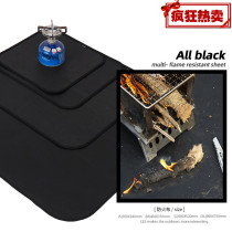 Outdoor silicone fireproof cloth picnic barbecue insulation mat flame retardant cloth high temperature resistant fire extinguishing blanket glass fiber cloth
