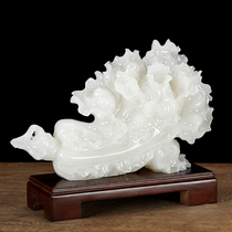 Natural Jade Chinese cabbage ornaments Zhaocai Chinese home wine cabinet housewarming company opening office craft gifts