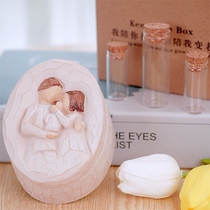 Fetal hair preservation bottle baby baby souvenir diy homemade umbilical cord collection storage box deciduous teeth storage resin box