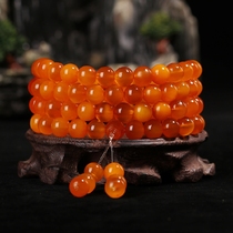 Natural gold A mountain turtle shell 108 round beads Buddha beads Hand string Mountain Turtle shell beads men and womens rosary bracelet necklace