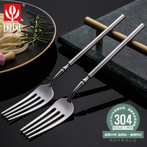 304 stainless steel fork spoon household tableware eat noodles eat large high-grade Western food fork Pasta salad spoon