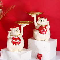 New house decoration wedding house decoration lucky cat ornaments a pair of rich cat wedding gift wedding gift to send new couple