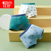 Red Bean Boys Underwear Cotton Flat Horn Children Children Children Boy 13 Years Old Baby breifs Four Corner Shorts