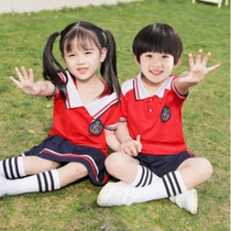 College Wind Kindergarten Garden clothes Short sleeves Two sets 12 3rd year Primary school Childrens school uniforms Childrens class Tide