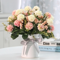 Futulip Emulation Floral Rose Floral Suit Floral Potted Flowers with vase Fake Flowers Decoration Silk Flower Living Room Table Hem
