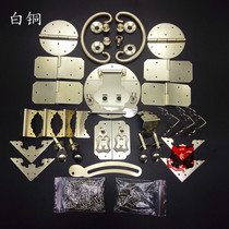 New white copper official suitcase full set of accessories pure copper box buckle jewelry box full copper lock hardware small box buckle