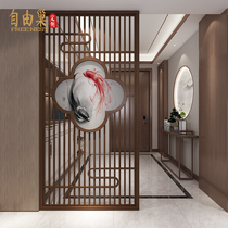 New Chinese solid wood fence hollow screen Living Room restaurant hotel porch tea room plum blossom partition more than year