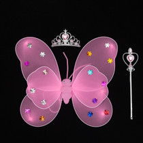 Wings prop cos childrens toy magic wand butterfly colorful back decoration big fairy princess decoration kid Angel