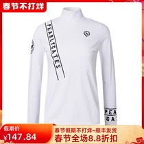Korean single p home original single golf womens clothing 22 stand-up collar word mark elastic bottoming long sleeves comfortable quick-drying stylish