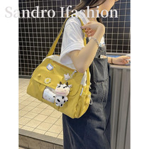 France Sandro Ifashion canvas womens bag college students Class bag crossbody joyfully large capacity shoulder bag