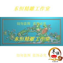  Big desk handle peony hoard Peony flowers and birds Writing desk Carved drawing drawer Chest of drawers Changchun rich