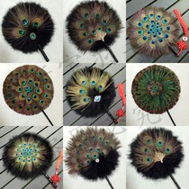 Peacock Feather Stage Show Fan Fan Handheld Handheld Handheld Handle Handle Handrous Wedding Fan Writing Team Shooting Props
