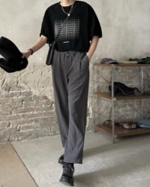 jm homme gray casual suit pants mens summer Korean version of the hanging slim slim straight suit trousers
