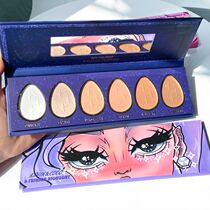 No eyebrow makeup artist recommends high-gloss comprehensive plate blush six-color integrated repair export European and American Peach Milk Tea matte
