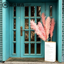 Dry Flower Bouquet Large Reed Living Room Hotel Emulation Flower Fake Flowers Landing Flower Arrangement Creativity Furnishing and Decorative Pink