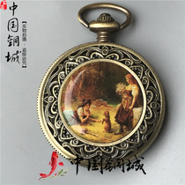 Retro Flip pocket watch mens pendant vintage watch antique Miscellaneous hot sale pure copper antique clockwork mechanical watch
