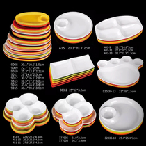Micamine plate imitation porcelain plate split snack 10 snacks snack plate platter meal plastic plate commercial plate