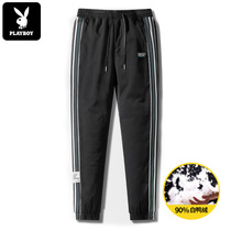 Playboy winter down pants mens pants cold-proof cotton pants padded mens Northeast warm wearing duck pants