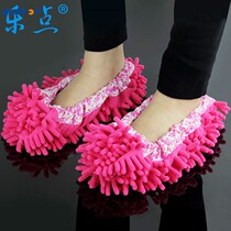 Lazy special mopping floor shoe cover detachable floor cleaning shoe cover chenille floor towing shoe cover