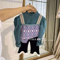 Girls Autumn Knitted Vest Children 2021 New Girl Autumn Fashion Vest Wear Spring and Autumn Dress