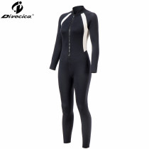 Divecica new black and white with girls diving suit tailor-made girl conjoined black and white diving suit