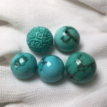 Hubei Shiyan Zhushan original mine turquoise round beads with beads scattered beads carved beads bracelet accessories for men and women