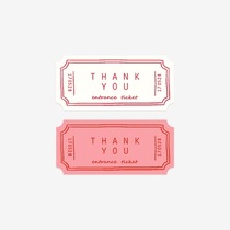 120pcs Pink Tank you ferry ticket retro Republic of China style sticker festive red new year sticker sticker