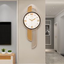 Modern light luxury wall clock Living room decorative wall clock creative household simple table wall hanging Nordic fashion restaurant quartz clock