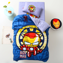 Iron Man Kindergarten Quilt Three Piece Set Boy Pure Cotton Core Bedding Six Pieces Baby Admission Bed