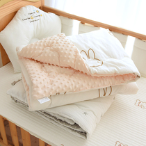 Spring-autumn-thin baby pure cotton quilted newborn children bean bean appeasement quilt by kindergarten baby All season universal quilt