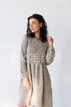 Sweet bean court style women bubble sleeve dress A No Chinese braided illustration text description drawing