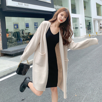 Pregnant women autumn and winter New coat fashion Cardigan Cardigan long foreign style wear lazy tide mother Net Red