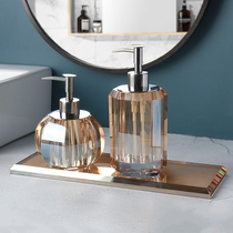 Crystal light luxury high-grade European lotion hand sanitizer Shower Gel Shampoo Press bottle bottle hotel model room
