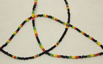 African Crafts Kenyan Reggae Colored Bead Necklace