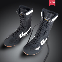  Professional high-top non-slip breathable boxing shoes sanda training wrestling mens and womens sports shoes can effectively protect the ankles