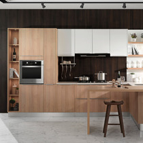 Gold kitchen cabinet integral board Nordic style Musen live 3(3 1 cigarette machine stove)