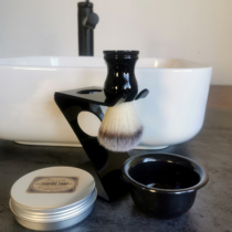 Value set beard brush shaving foam brush shaving soap shaving cream black non-slip handle sterile Rayon
