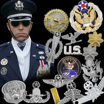 USAF American collar flower epaulette badge badge badge skill medal military fan metal Flight badge service medal rank