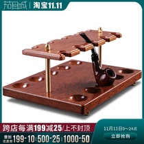 JIFENG pipe rack solid wood copper column durable gift box 8-position 10-position vertical multi-slot JF-YDJ-008