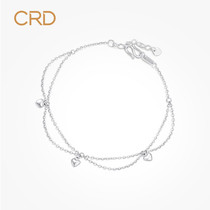 CRD kleidi pt950 platinum bracelet female love double fashion fresh platinum bracelet new bracelet